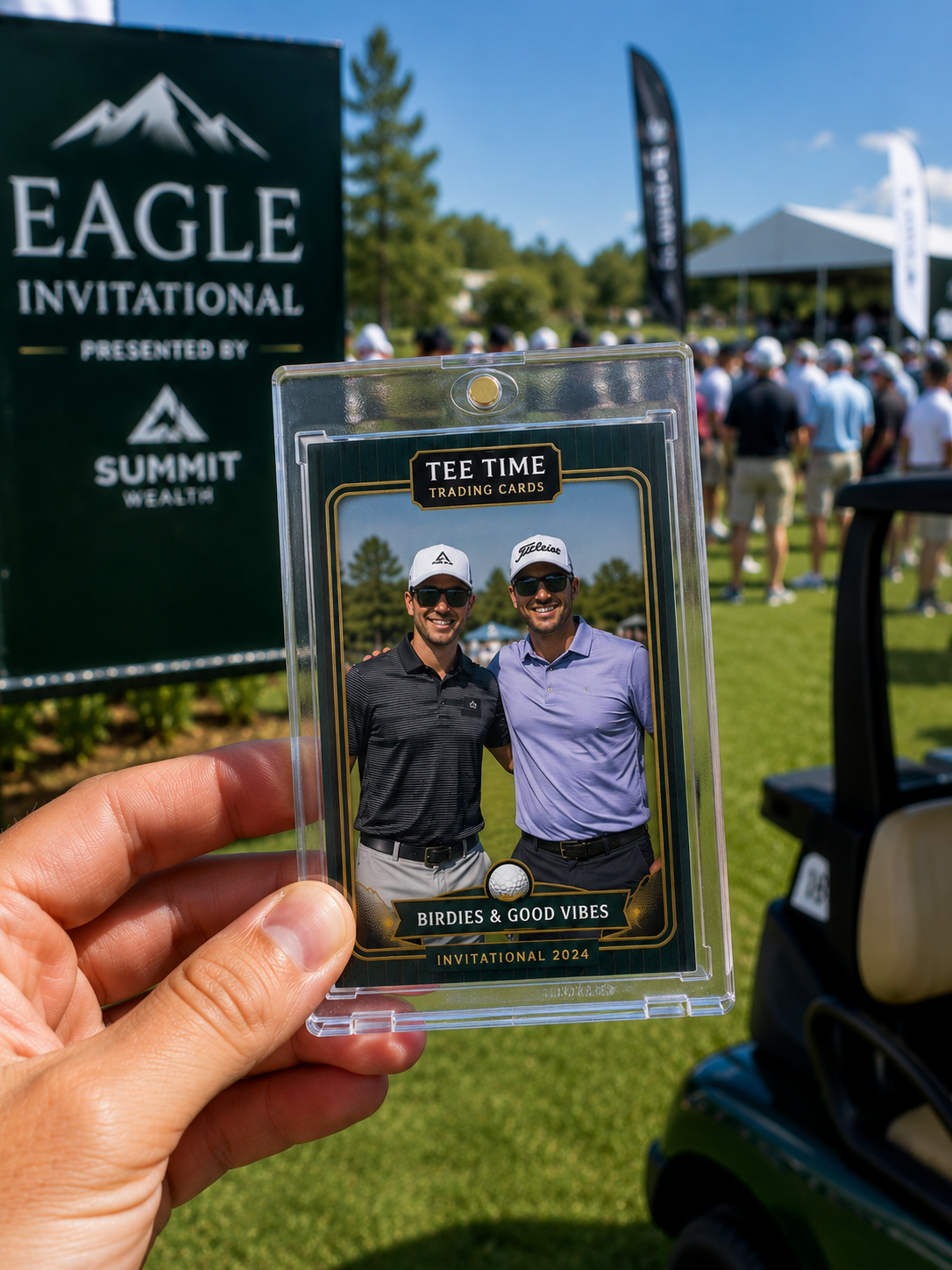 Trading card photo booth activation